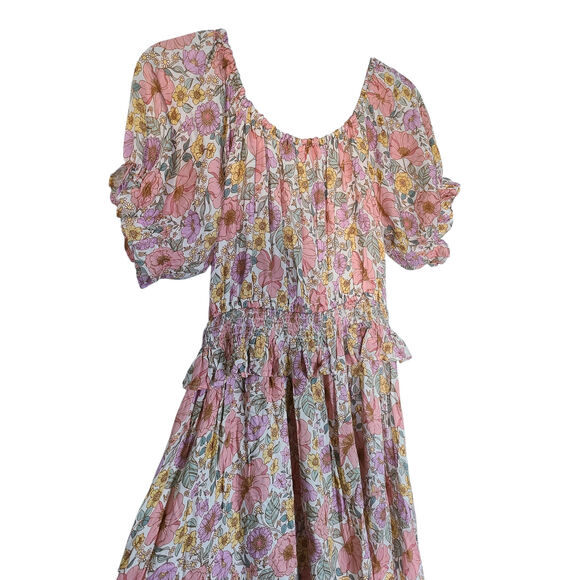 Coven & Co Multicolor Floral Midi Dress Size Medium NWT - Picture 7 of 7